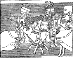 Немецкие рыцари. Иллюстрации из рукописи конца XII в.