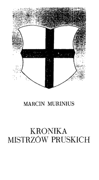 Обложка книги М.Муриниуса 'Хроника прусских гроссмейстеров'