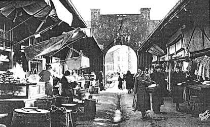 Клайпеда. Рынок на открытке начала 20 века