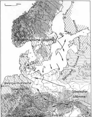 Этническая ситуация в районе Балтийского моря во время переселения народов в 6 веке