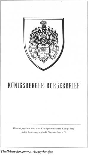 Титульный лист первого выпуска журнала 'Кёнигсбергские письма'