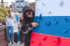 Вчера на площади Победы прошла молодёжная акция, посвящённая празднованию Дня государственного Флага Российской Федерации.